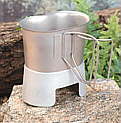 Canteen cup and heater/stand