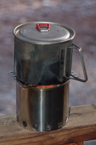 BPL Firelite esbit stove MSR kettle and Bushbuddy