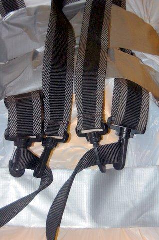 Garbage bag pack and tote bag straps, belt