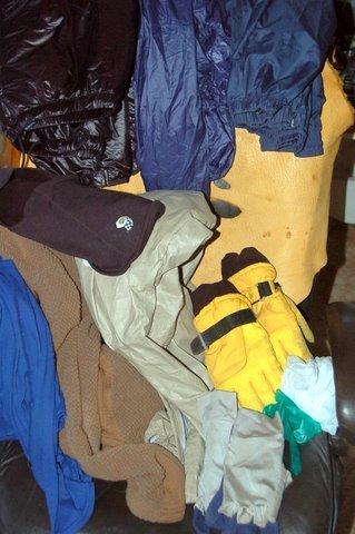Garbage bag pack gear contents
