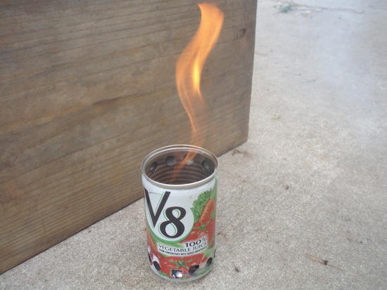 First burn attempt   Good clean flame