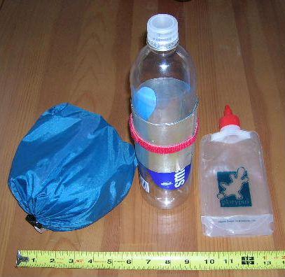 Aluminum Flashing Windscreen Wrapped Around Water Bottle