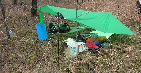 Campmor 8x10 silnylon tarp a-frame