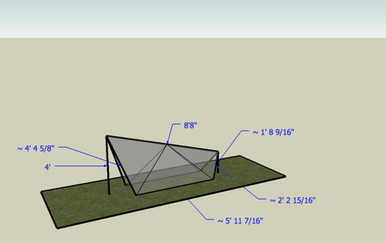 Tent design w/measurements