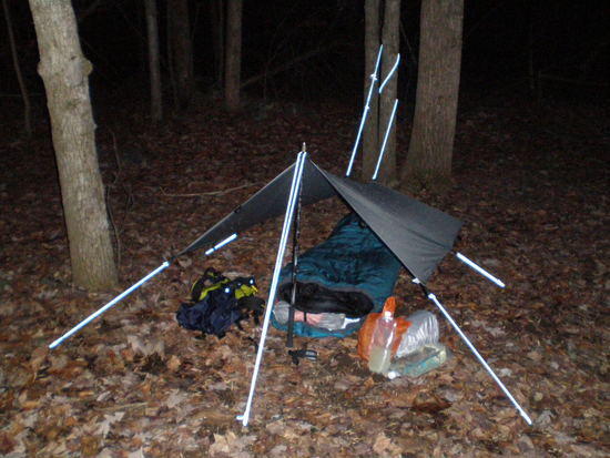 First night using tarp and bivy.