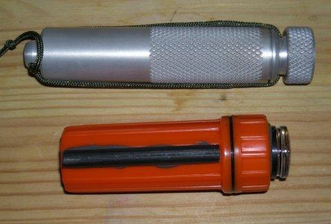 Matchcase with firesteel and compass