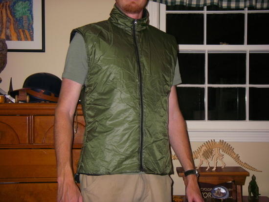 Insulated vest from Minima Vest kit.