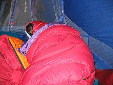 Cocoon in bed