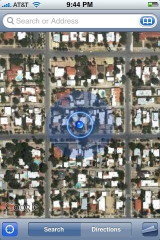 iPhone 3G GPS and Mapping Screen Shot