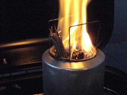 Secondary combustion (flames coming from eyelets)