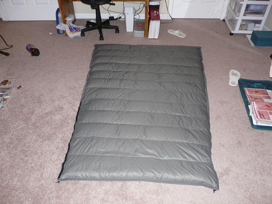 Quilt layed out flat