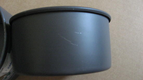 scratches on the pot exterior