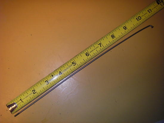 Ti Bicycle spoke with scale