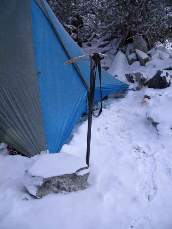 Ice Ax at Tent