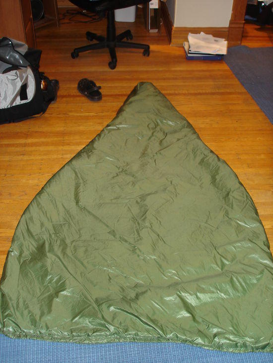 homemade climashield combat/1.1oz DWR ripstop quilt.