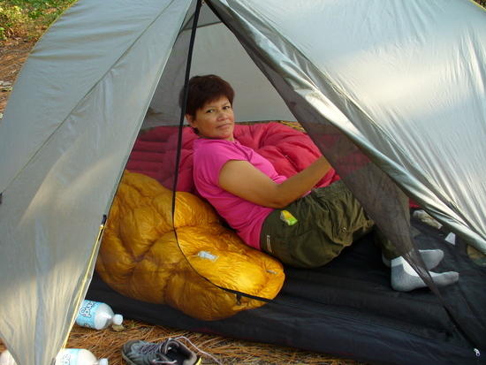 My wife getting ready to pack up