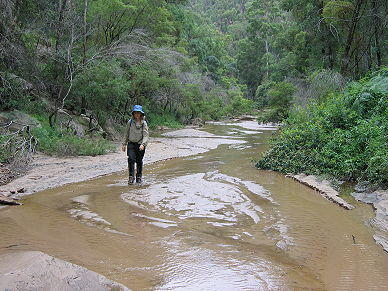River walking - my wife