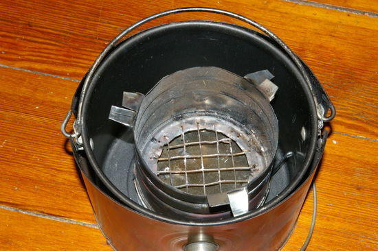 firebox stowed in pot