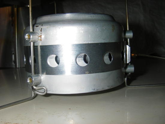 Packfeather Stove intakes 1/2 open