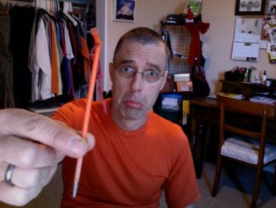 Bent Lazr Hi-Vis Titanium NAIL Tent Stake