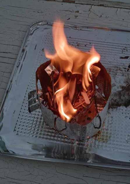 Inside of stove
