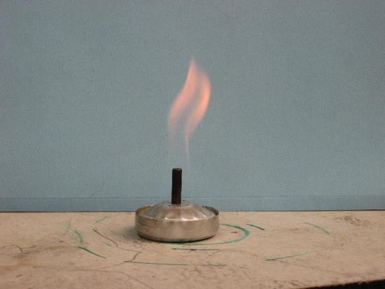 Volcano stove with flame