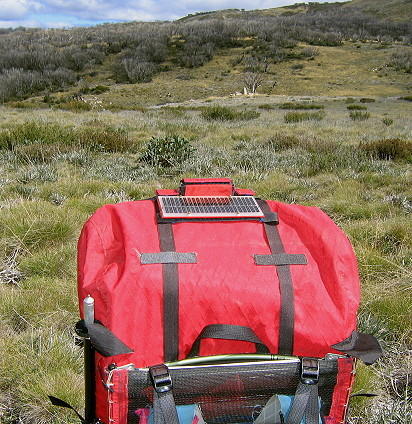 Steripen recharger on pack