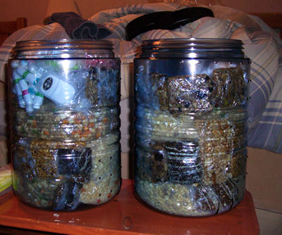 Resupply cans packed