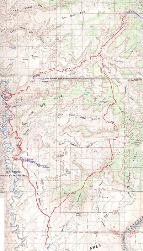 Dirty Devil South topo
