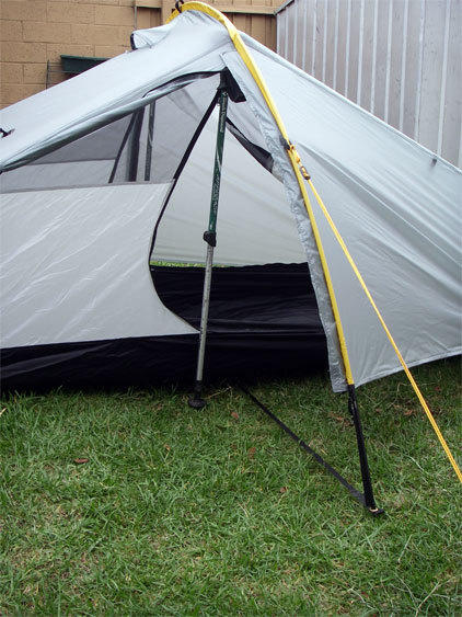 Scarp and trekking pole