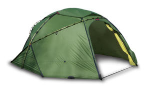See the strap across the entrance that is integral on this Atlas model from Hilleberg.