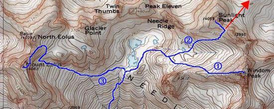 Sunlight Peak, Windom Peak, Mt. Eolus, Chicago Basin, Weminuche Wilderness, CO