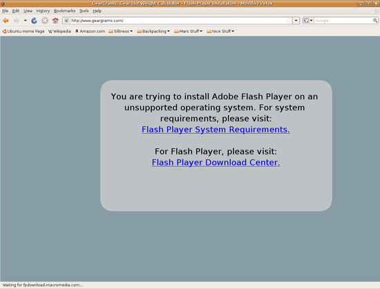 error message