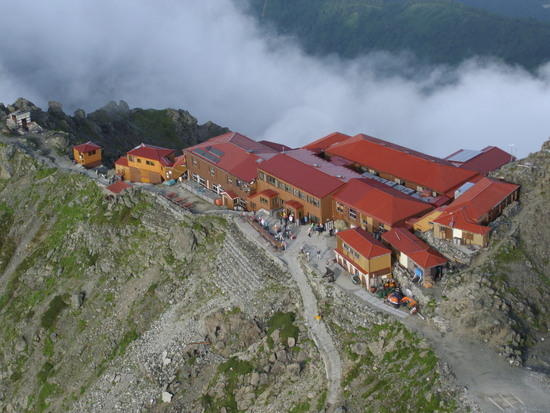 Main hut at Yatsugatake, on ridge below summit