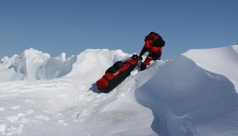 Crossing ridge.
