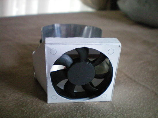 small fan duct front view