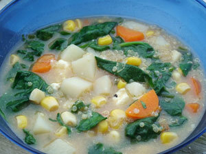 Quinoa and Spinach Soup