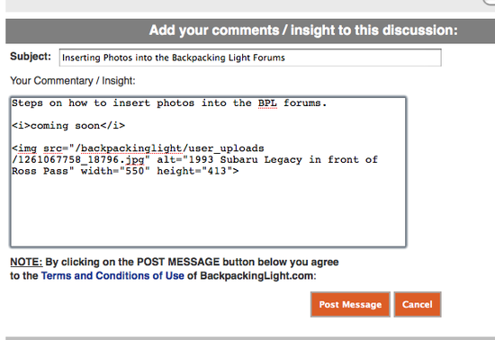 BPL Post Message Button