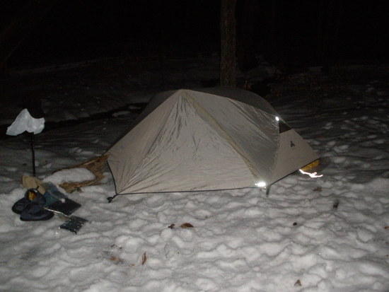 Loc's & Ron's shelter - just a tent fly