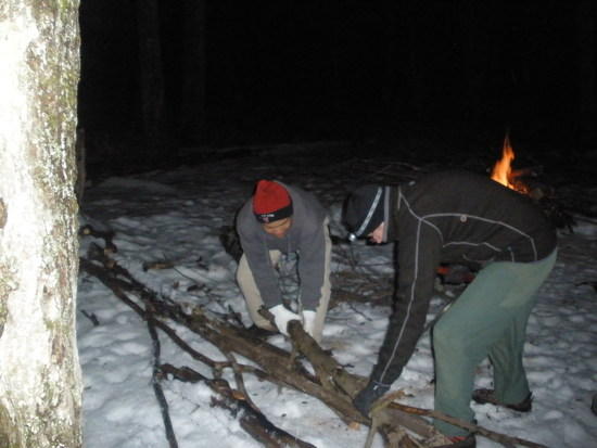 Cutting wood