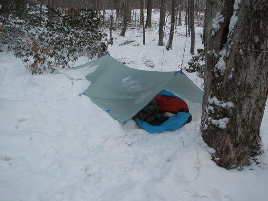 Snow covered tarp (BMW Stealth)