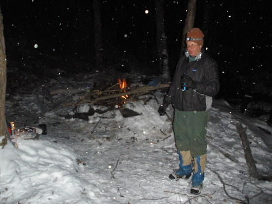 Ron warming by the fire