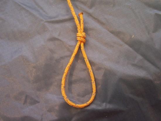 Front side of stake loop