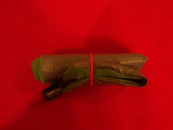 SUL pillow & case deflated and folded on edge detail