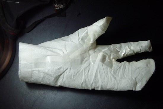 Pattern out of paper towels