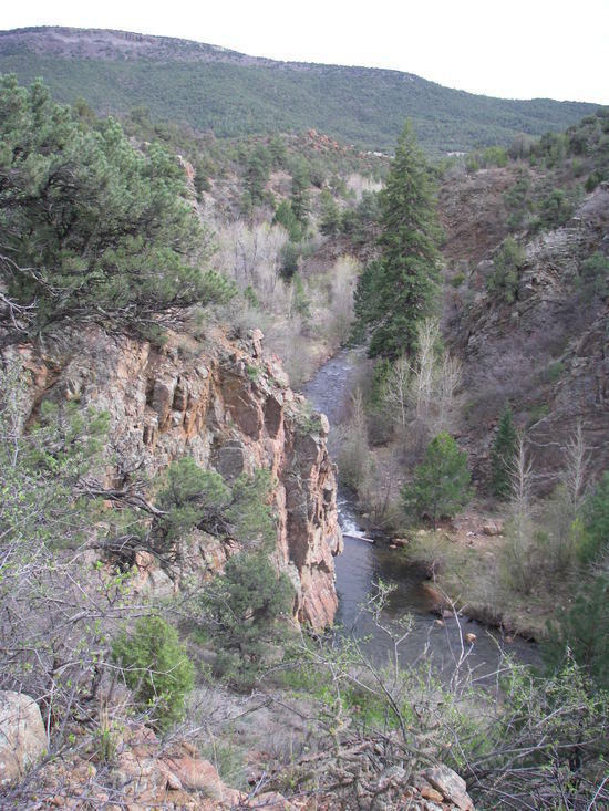 above cliff shot