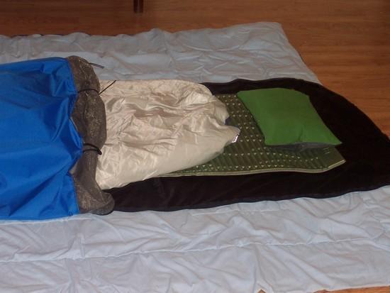 Half length LS view of bug net stowed