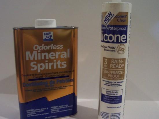 Odorless Mineral Spirits & GE Silicone II