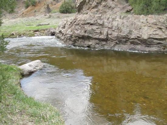 One of many pools on Grape Creek - this one next to my camp
