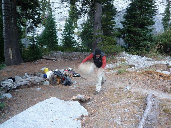 cutting firewood